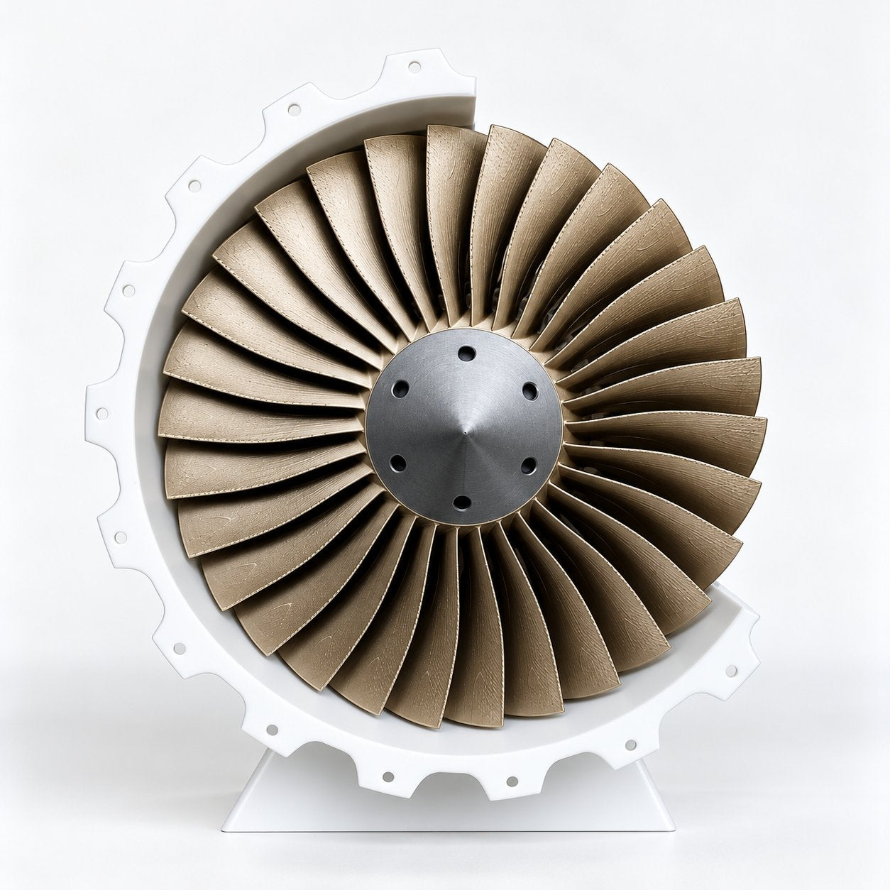 Turbofan front fan